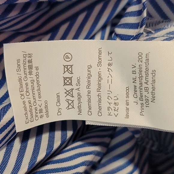 J Crew Smoked waist Pleated Dress in Stripe - Picture 15 of 16